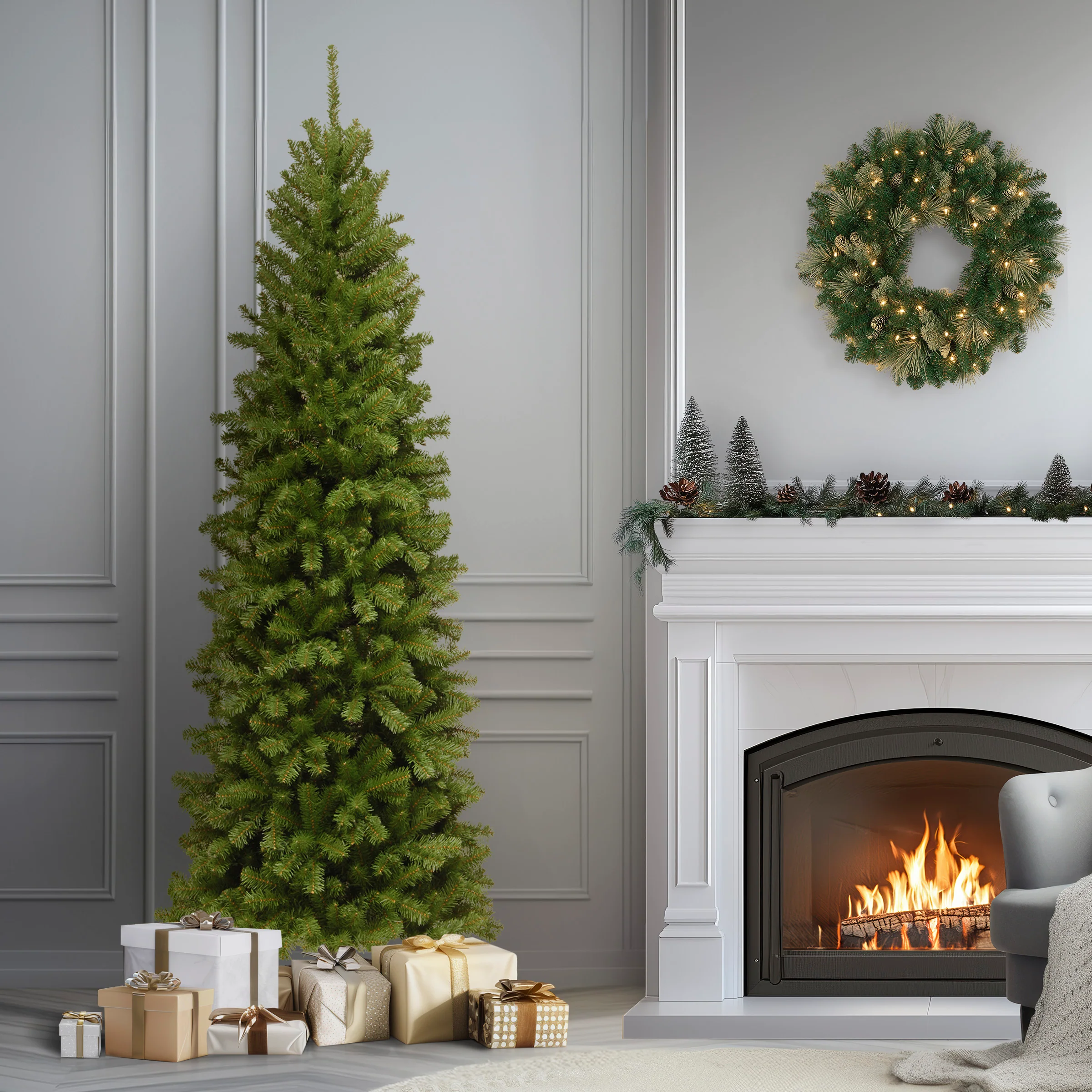 7.5 ft. North Valley Spruce Pencil Slim Tree - Image 2