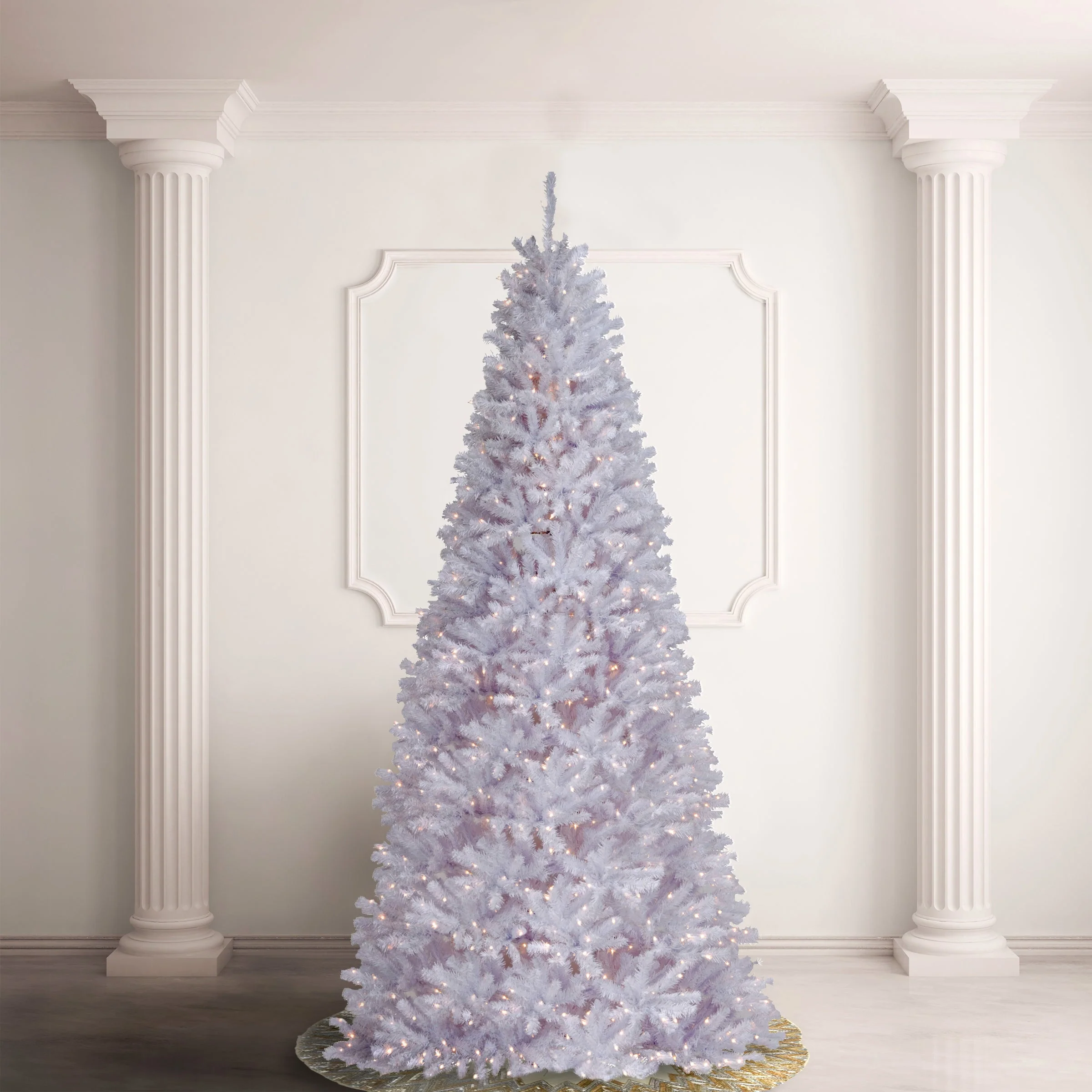 14ft. Pre-Lit North Valley White Spruce Tree with Clear Lights - Image 2