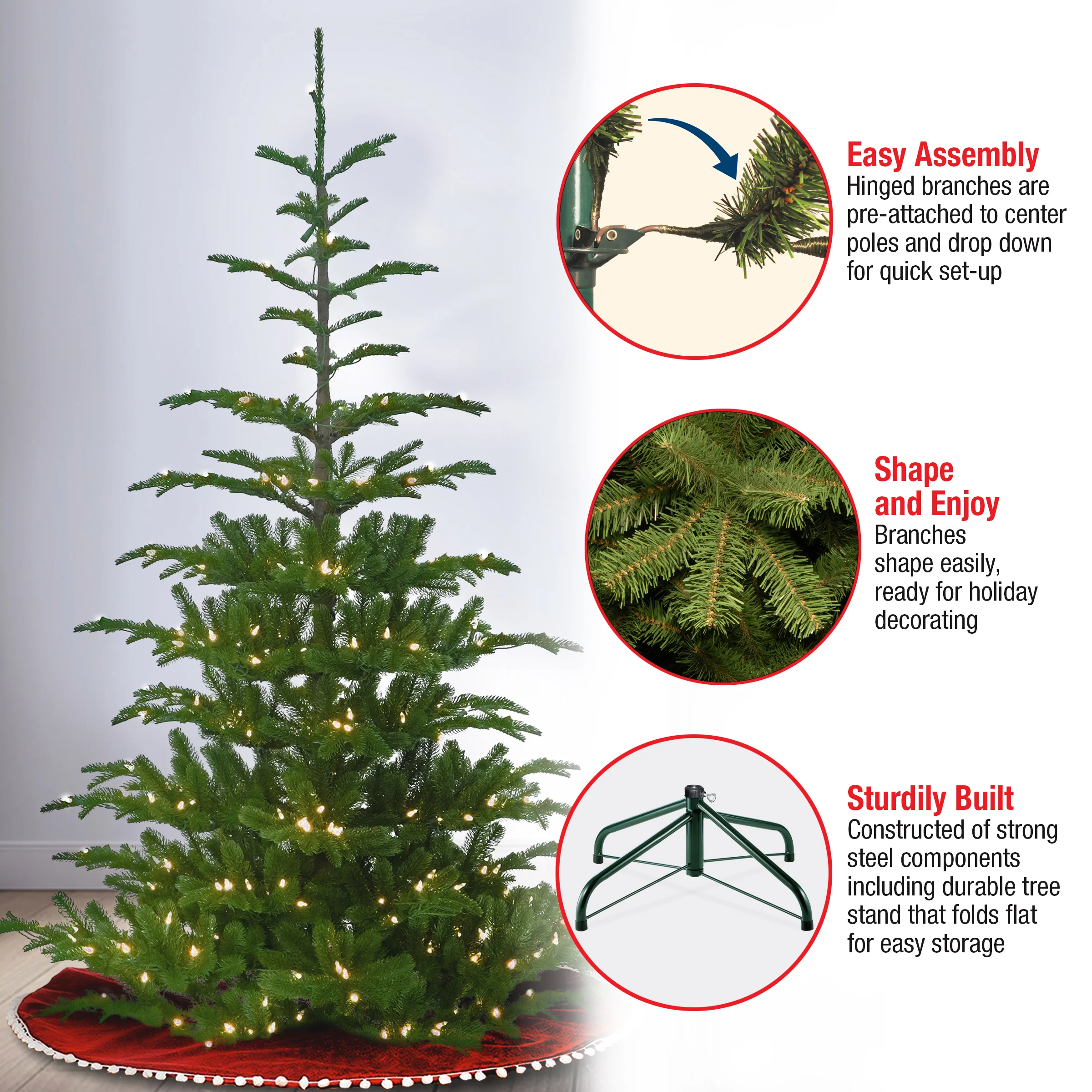 7.5 ft. Norwegian Spruce Tree with Clear Lights - Image 6