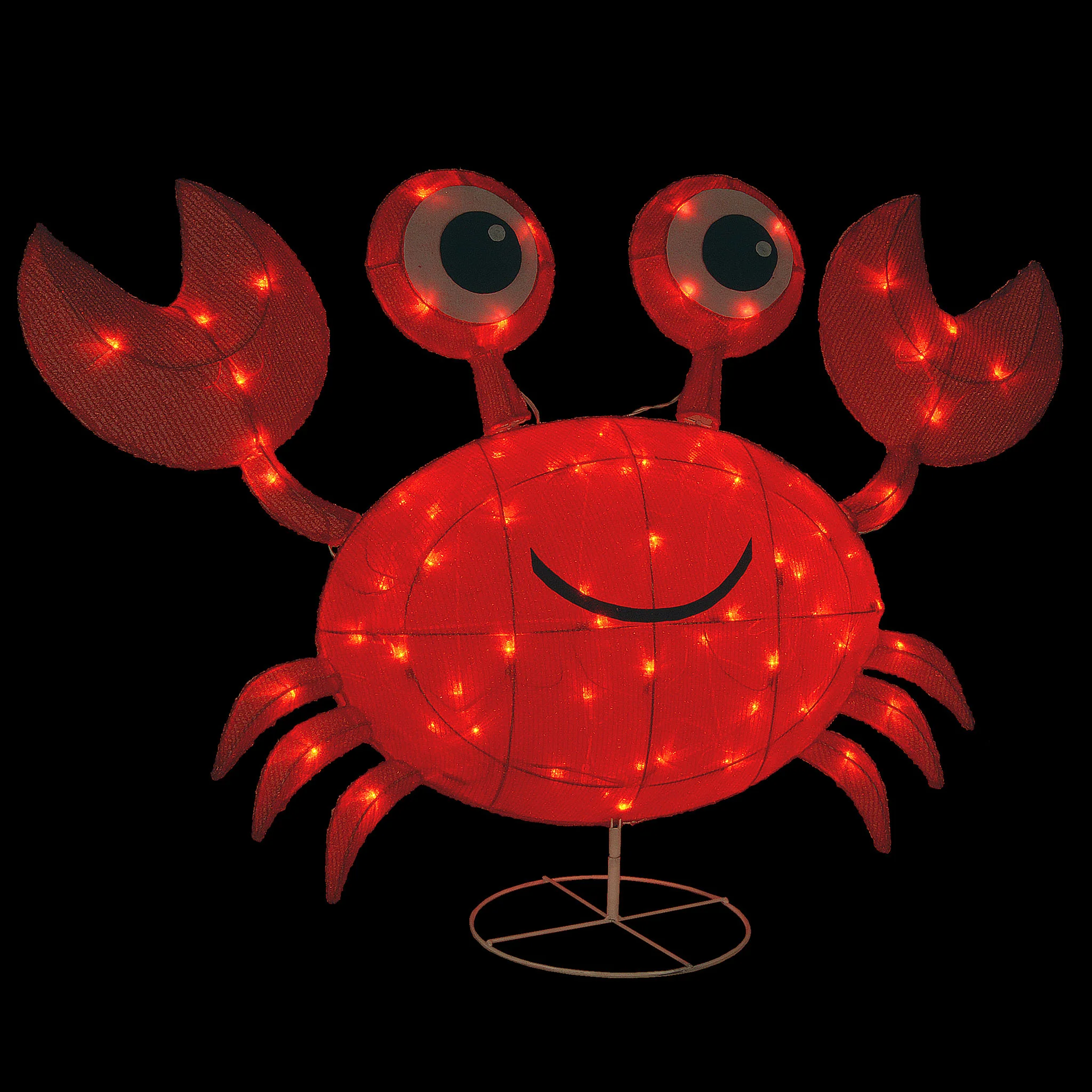 Pre-Lit Red Smiling Crab Outdoor Decoration, LED Lights, Plug In, Spring Collection, 48 Inches - Image 4