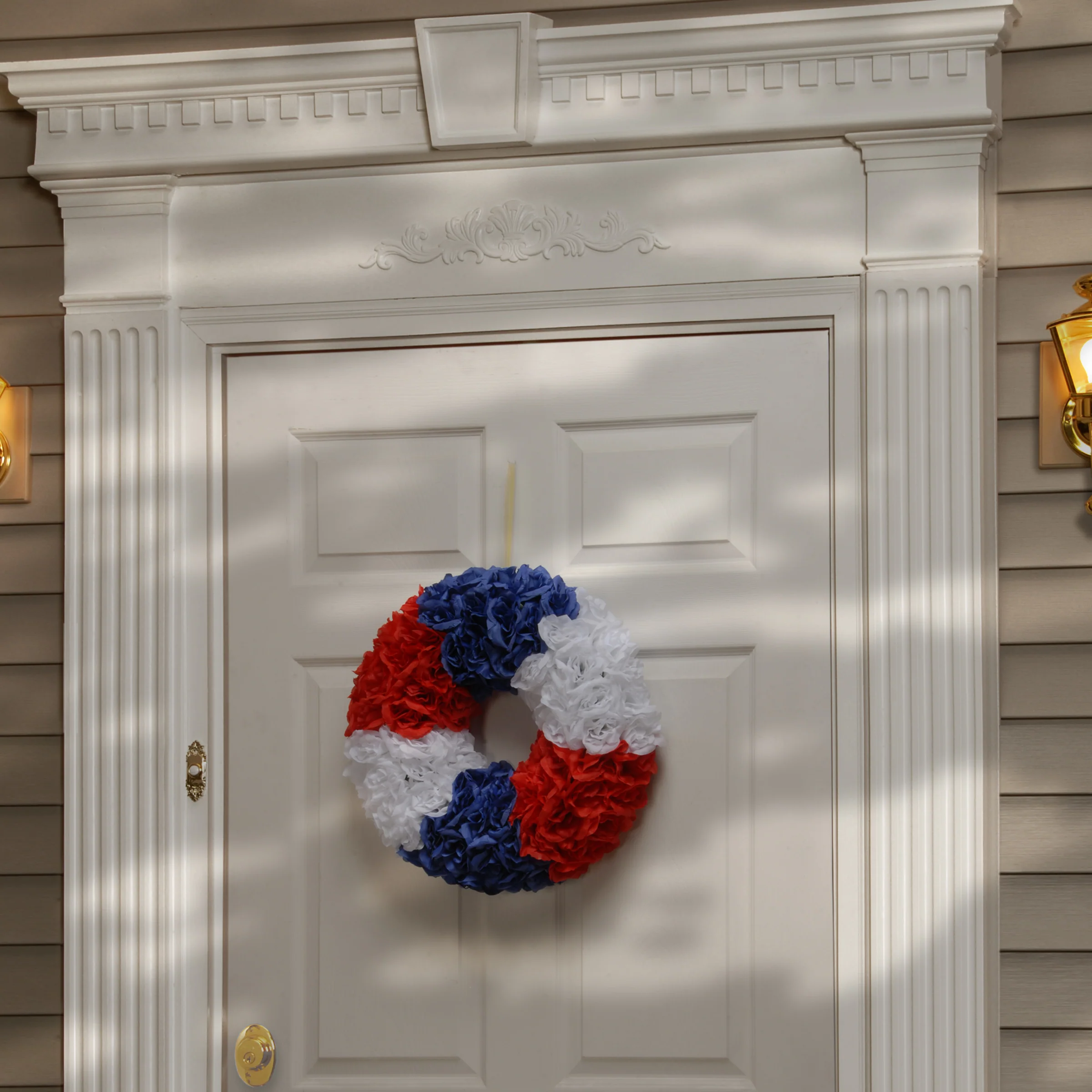 18 in. Patriotic Rose Wreath - Image 2