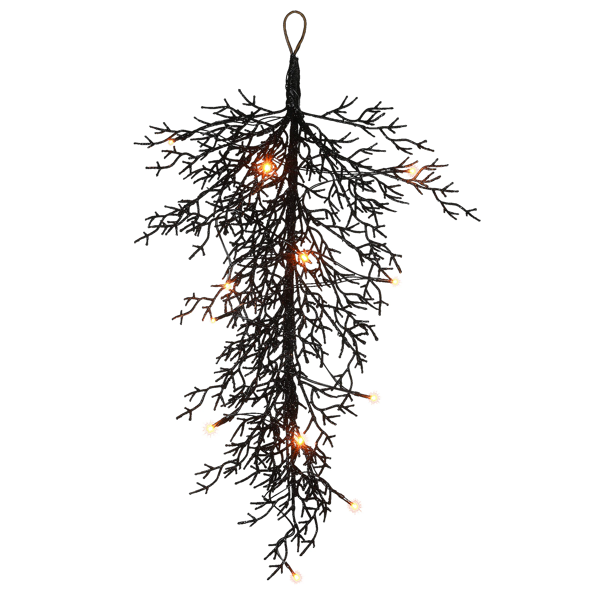 28 in. Halloween Pre-Lit Teardrop Decoration with LED Lights