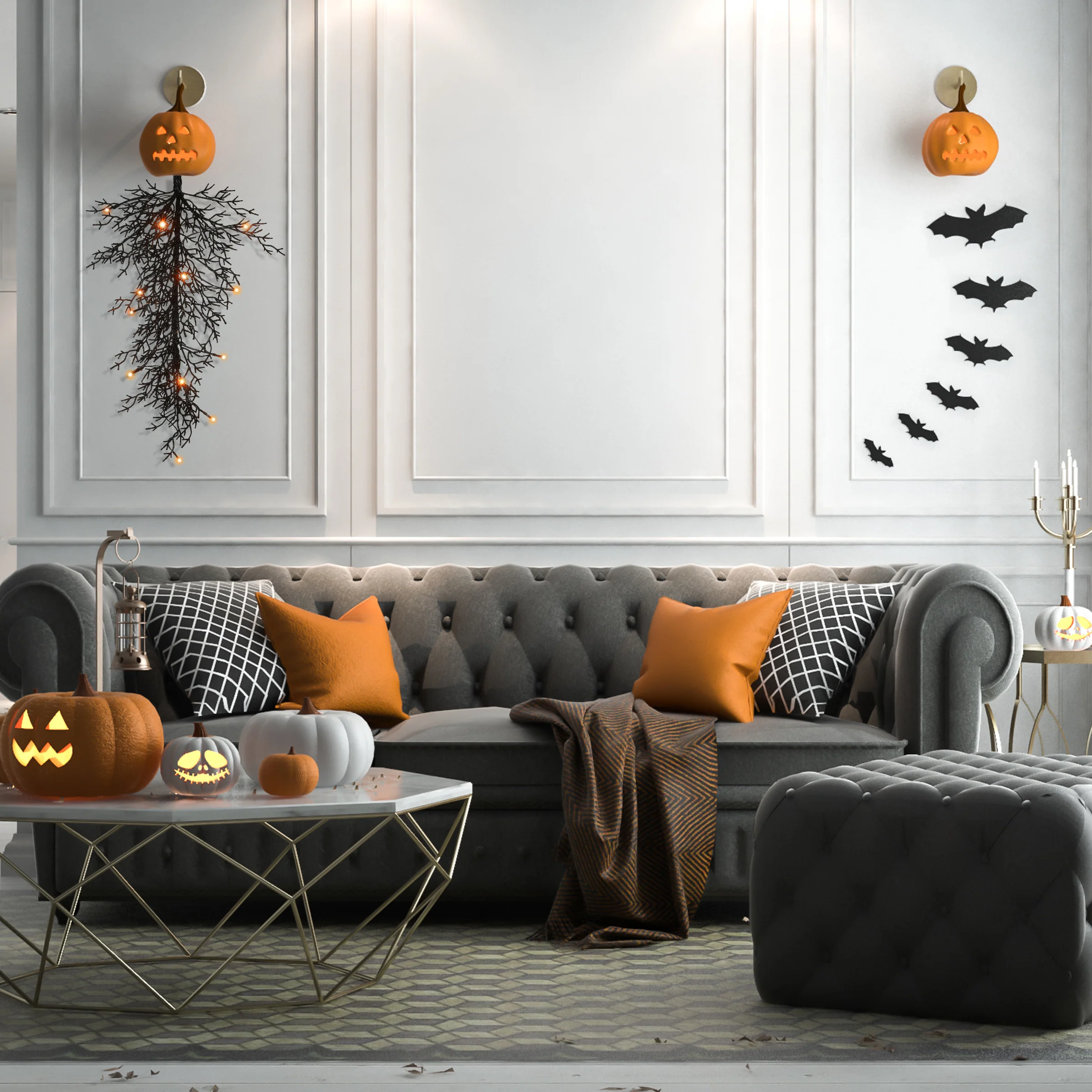 28 in. Halloween Pre-Lit Teardrop Decoration with LED Lights - Image 2