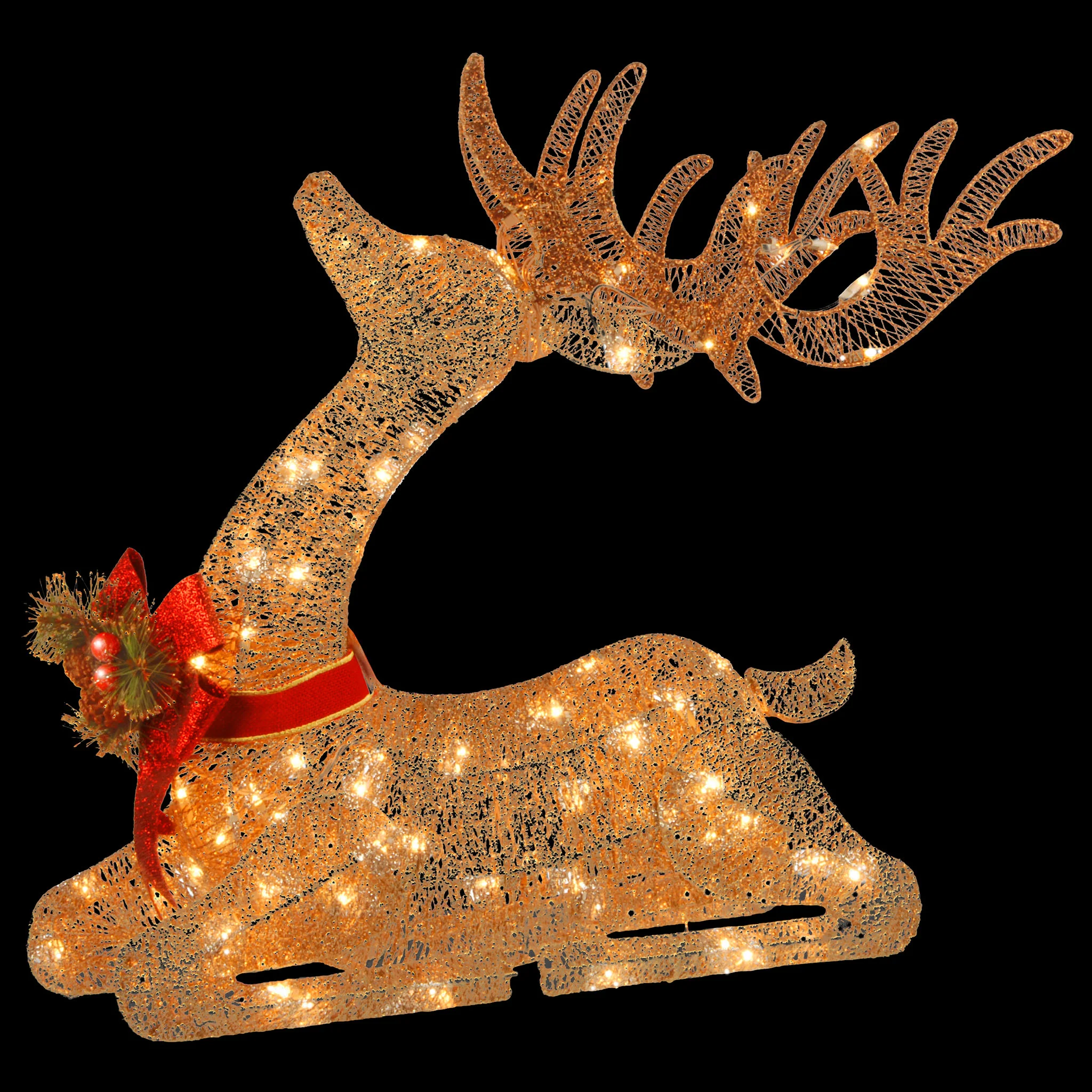 31 in. Sisal Splendor Champagne Lying Deer, Plug-In - Image 5