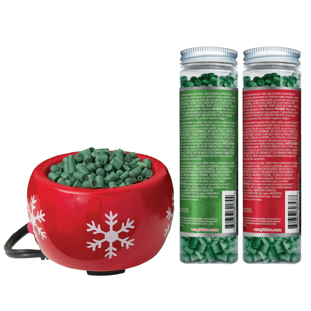 Scentsicles, Red Snowflake Warmer, Scentfetti 1 White Winter Fir /1Snowberry Pine- 3 pack - Image 2