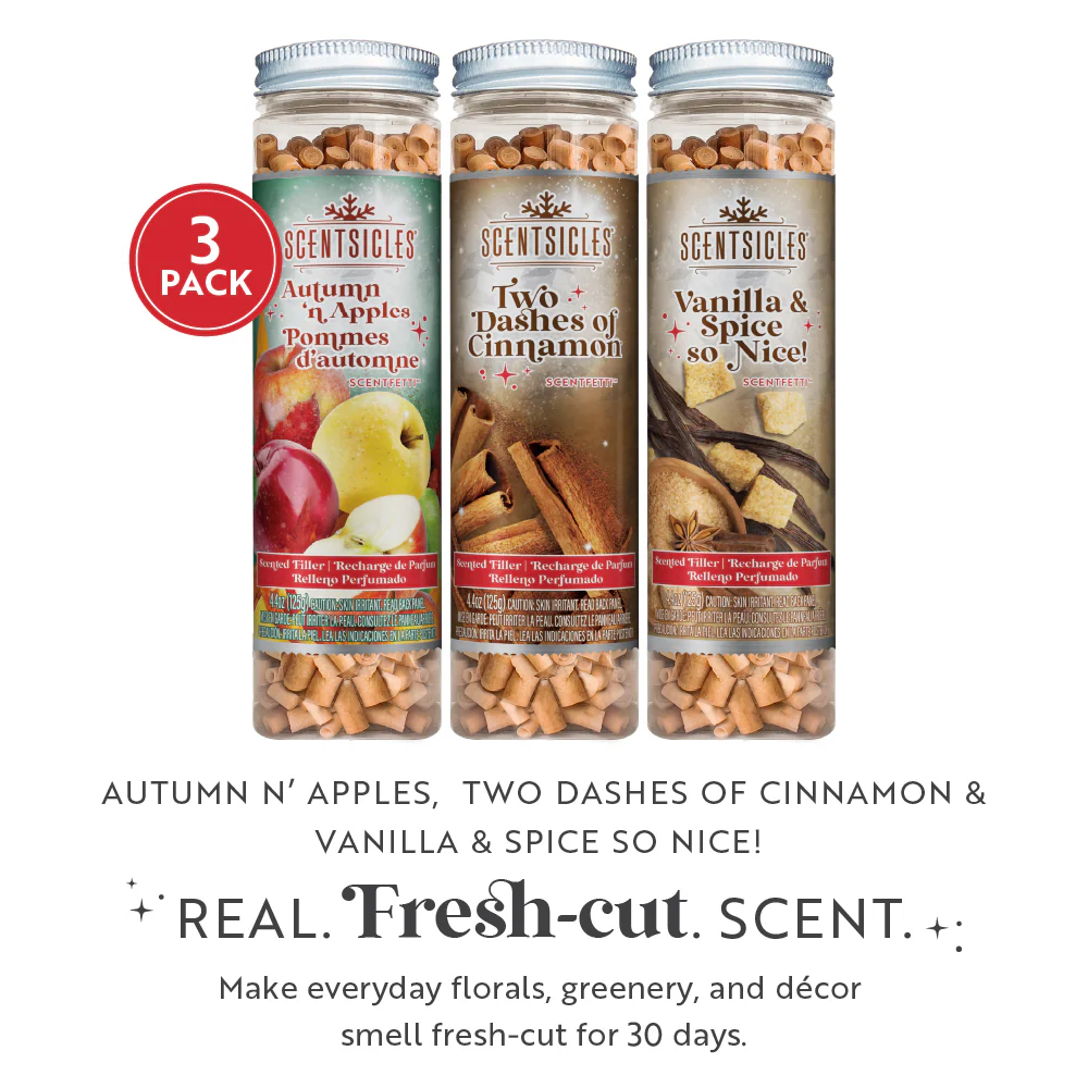 Scentsicles, Scentfetti, 1 Autumn 'n Apples/1 Two Dashes of Cinnamon /1 Vanilla & Spice, So Nice! 3 pack - Image 4