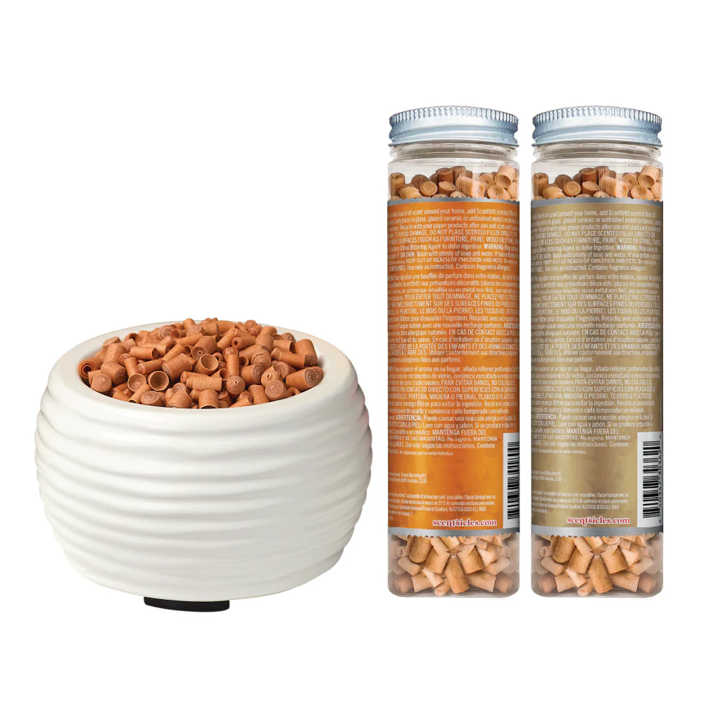 Scentsicles, White Warmer, Scentfetti 1 Spiced Pine Cones /1 Vanilla & Spice, So Nice! 3 pack - Image 2