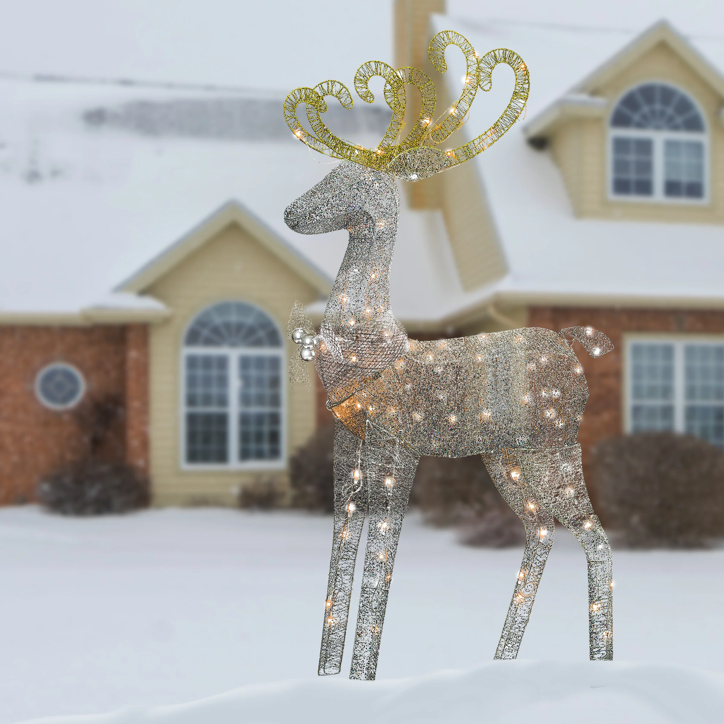 60 in. Reindeer Decoration with Clear Lights, Plug-In - Image 2