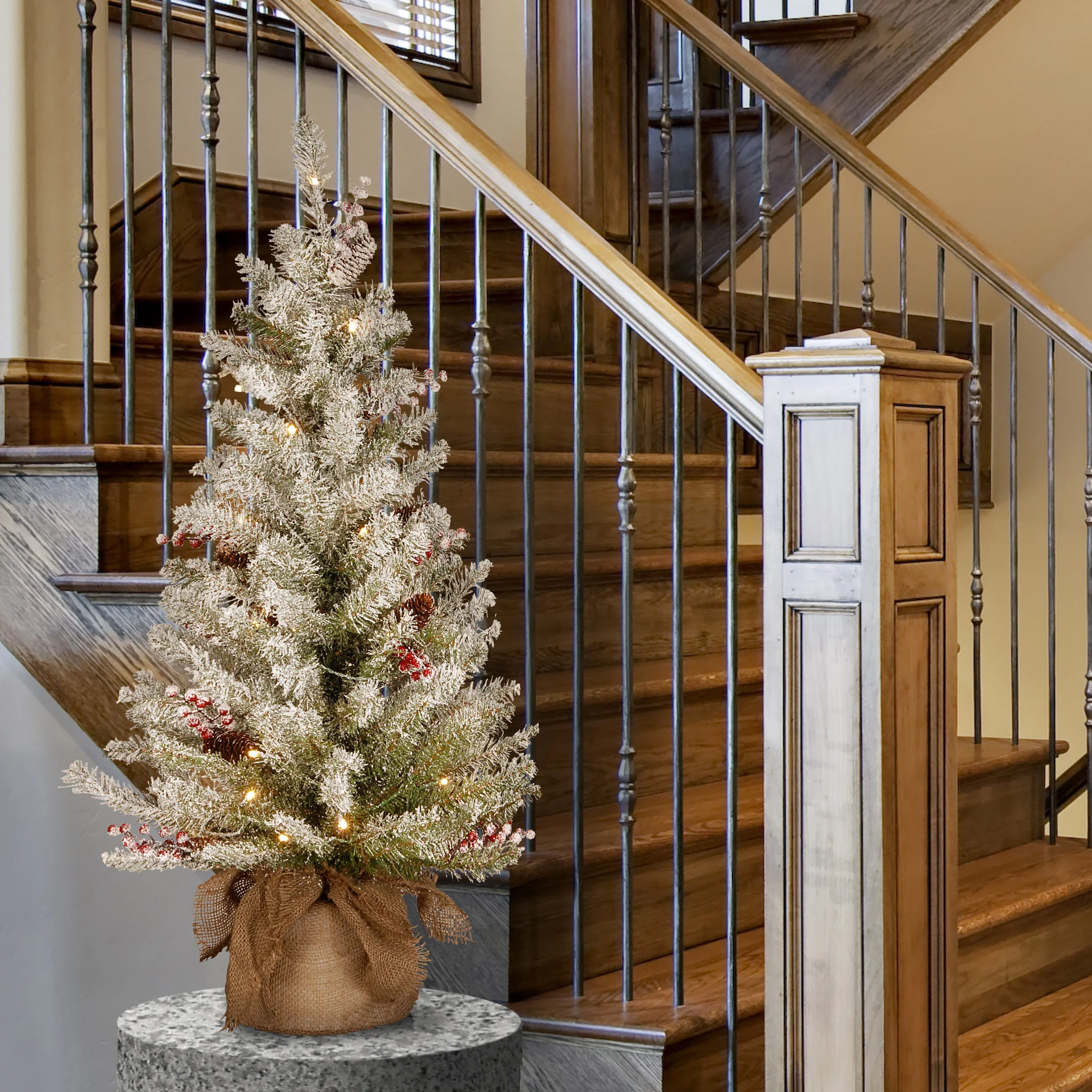 3 ft. Pre-Lit Dunhill Fir Tree with Warm White LED Lights - Image 10