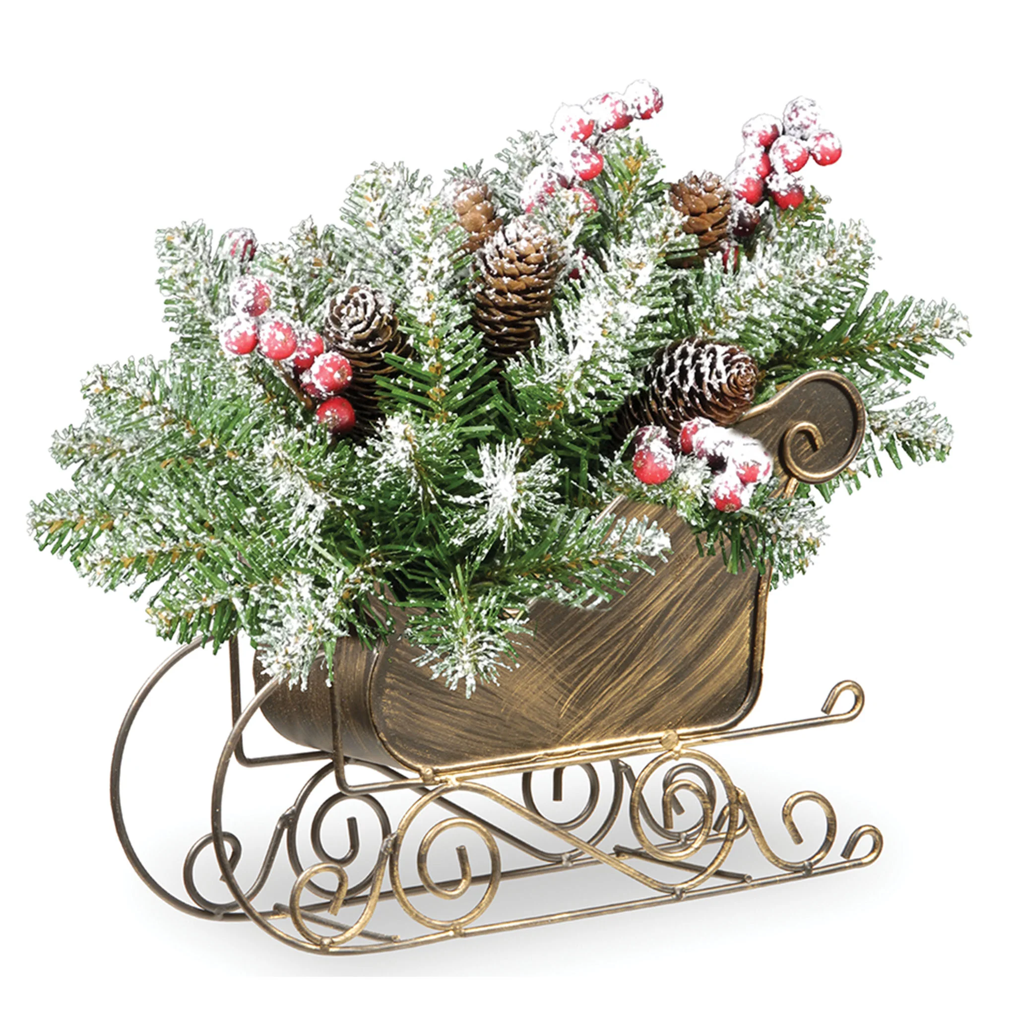 10 in. Dunhill Fir Sleigh Centerpiece