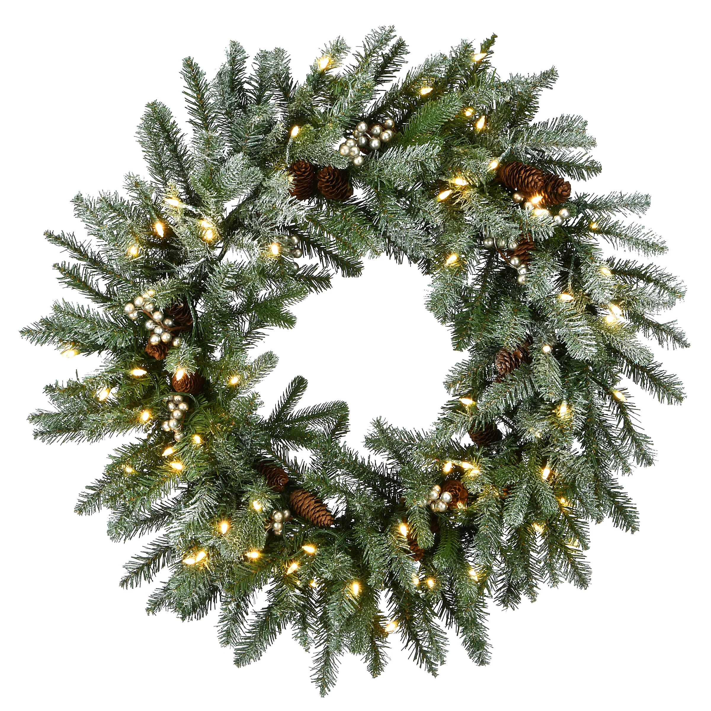 Snowy Morgan Spruce Wreaths - Image 3