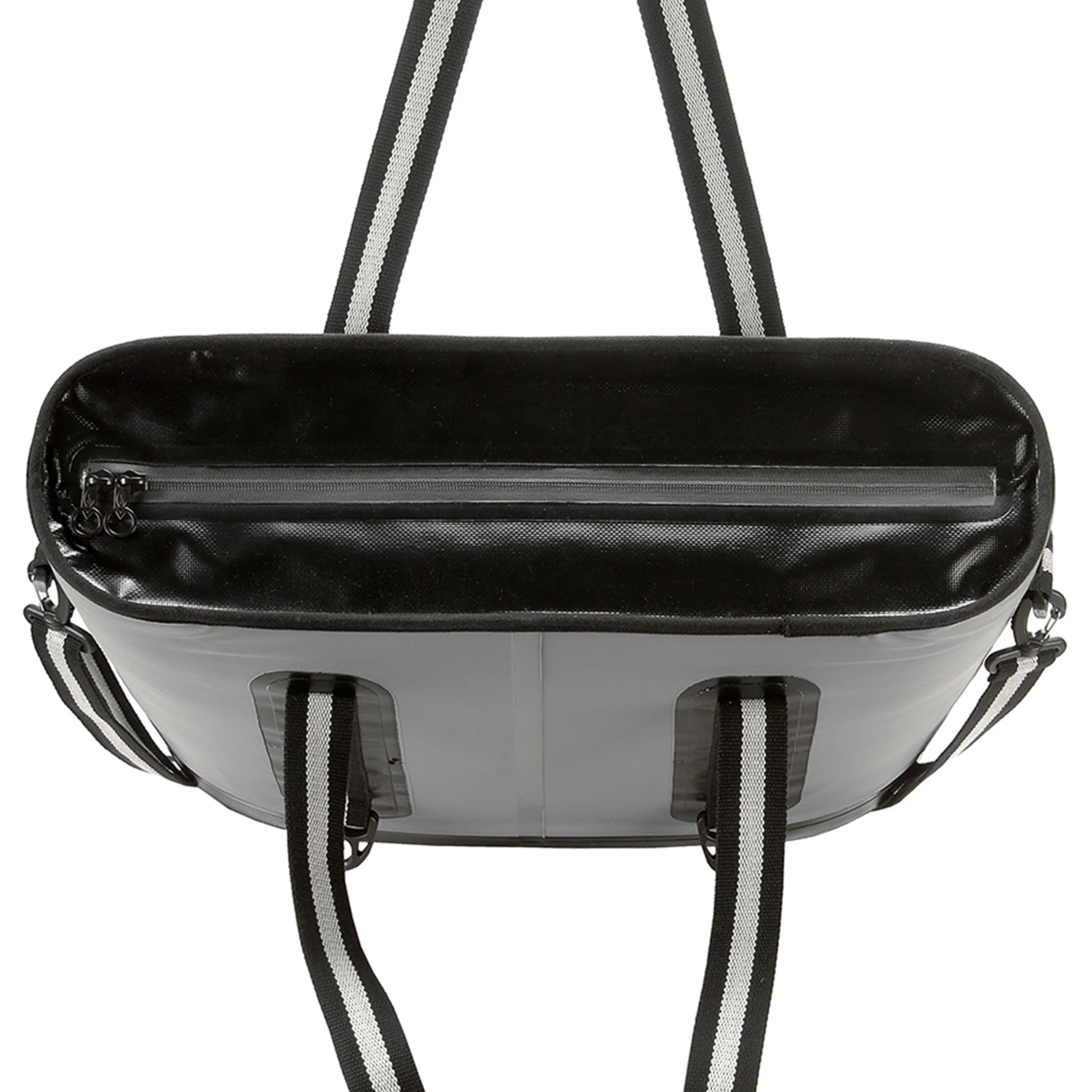16 in. Soft Sided Cooler Bag Gray with Black Trim - Image 2