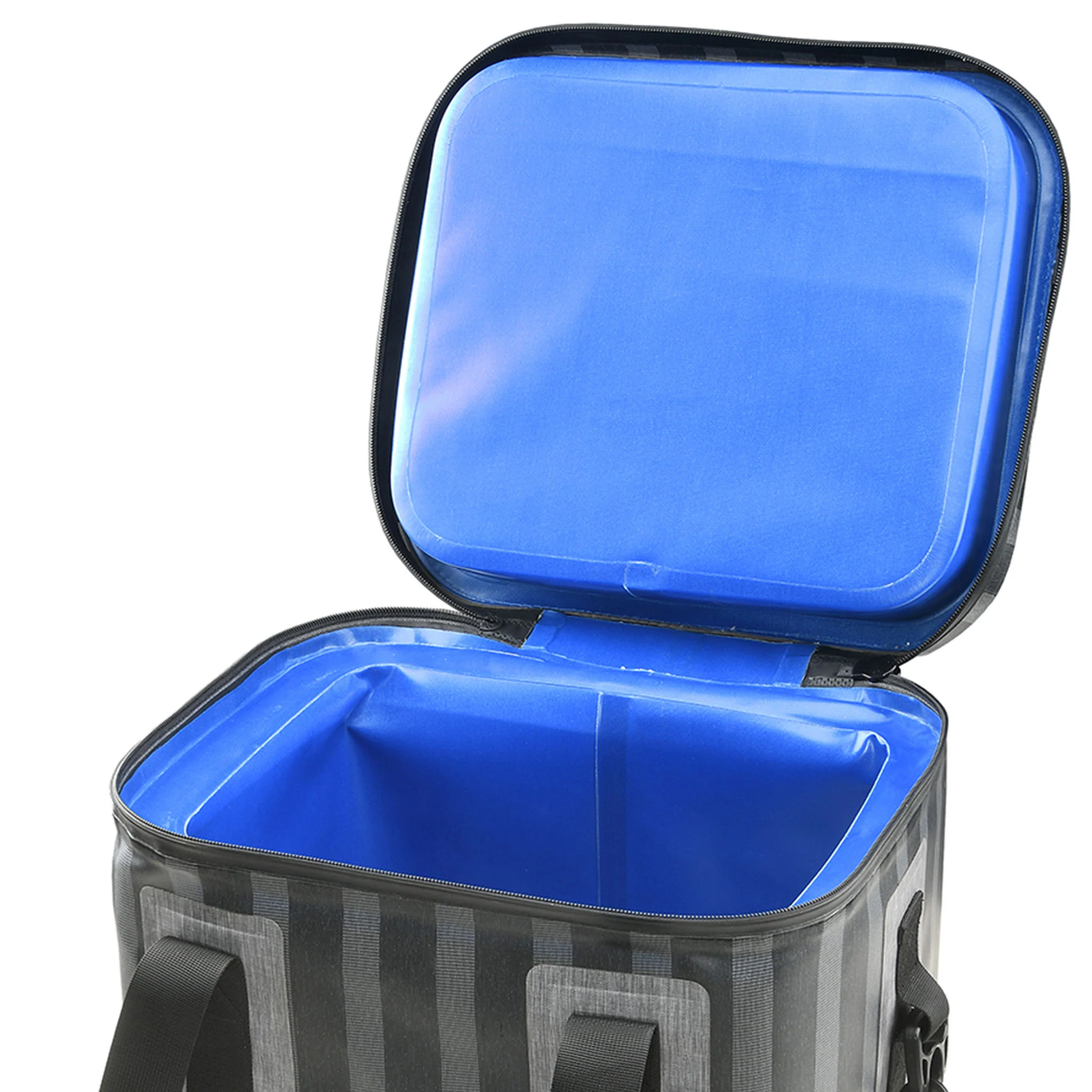 11 in. Easy Tote Soft Cooler Gray Striped - Image 3