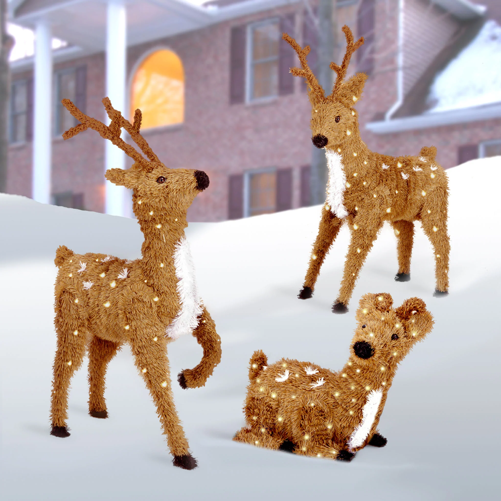 36 in. Standing Reindeer with Clear Lights - Image 2
