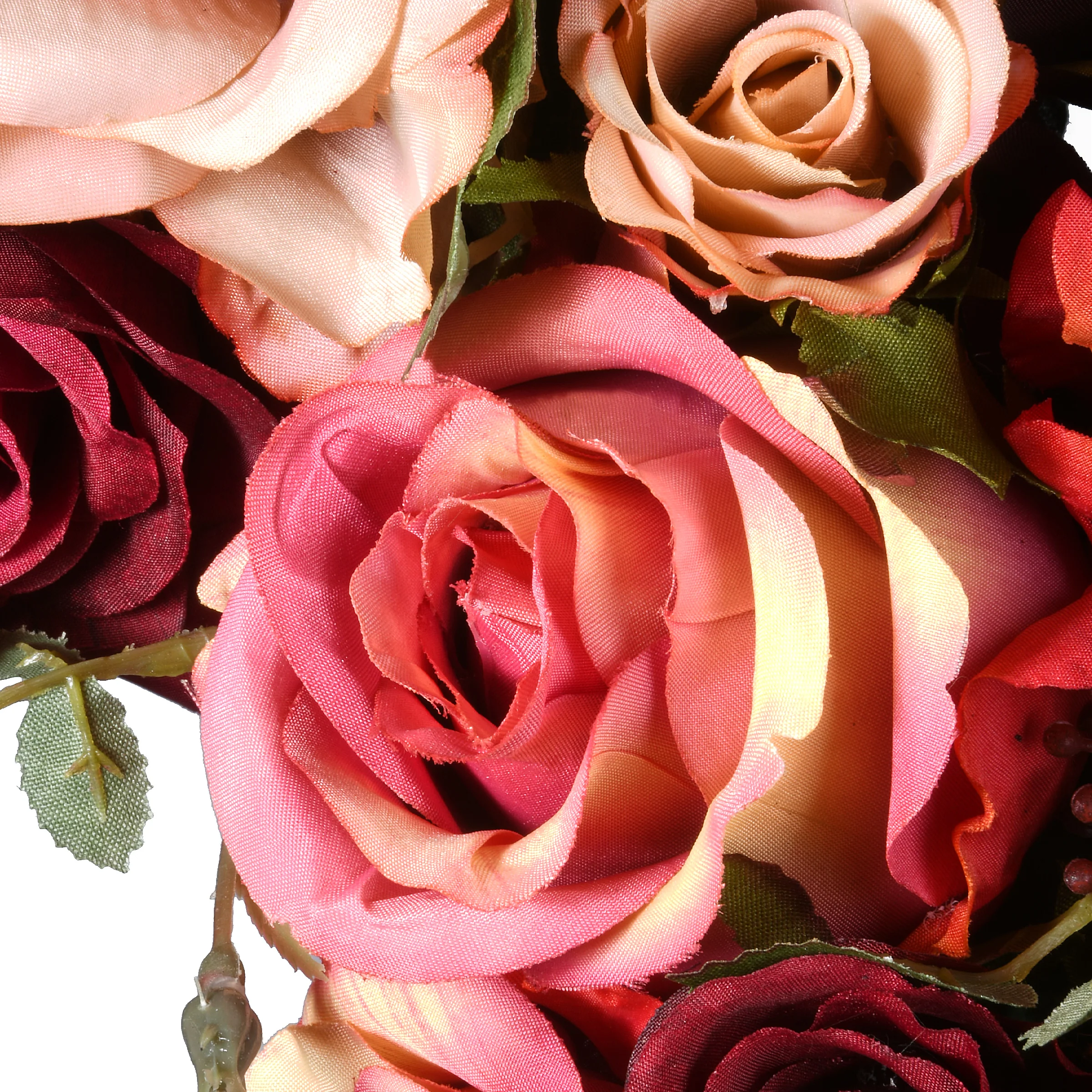 15 in. Decorated Wreath with Mixed Roses - Image 3