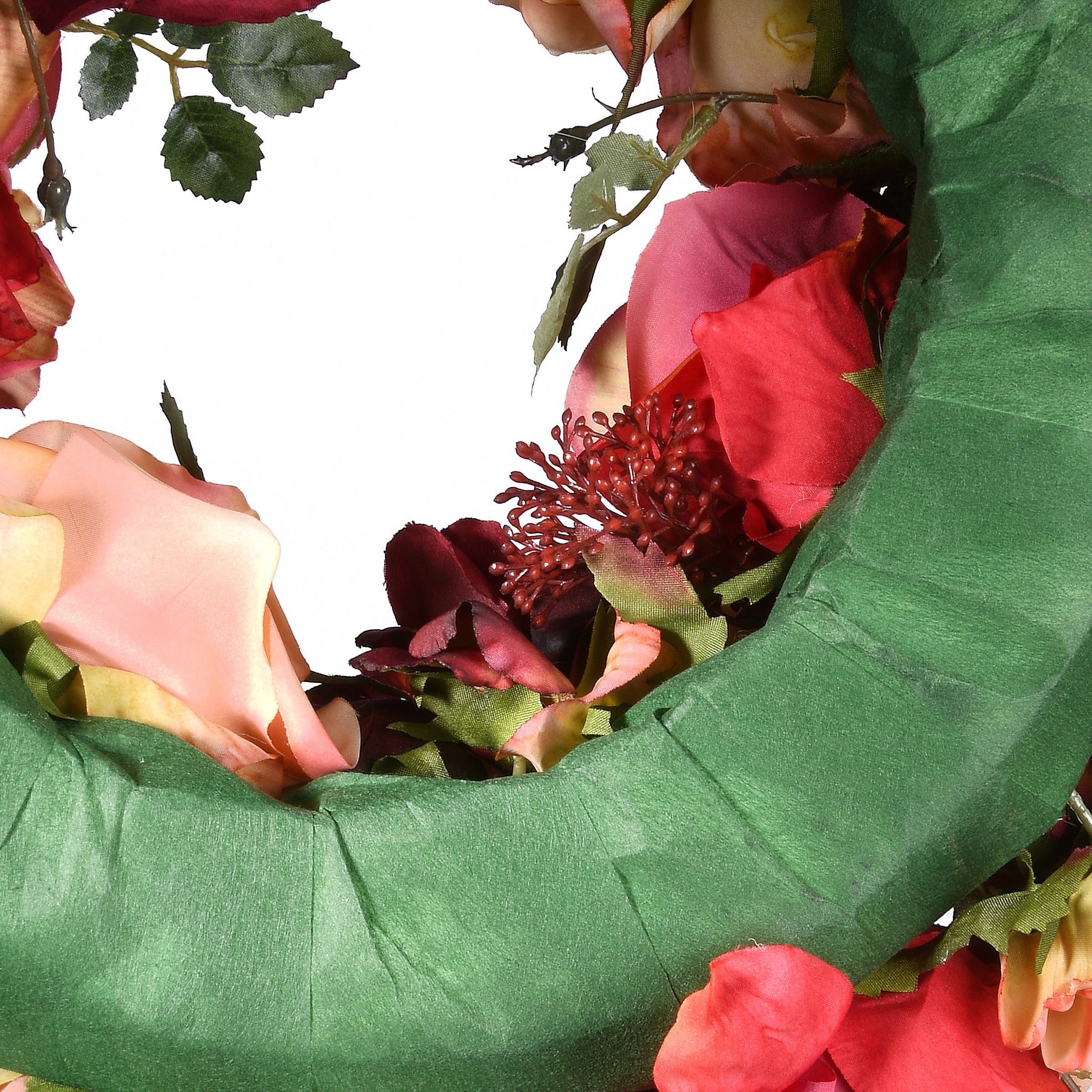 15 in. Decorated Wreath with Mixed Roses - Image 5