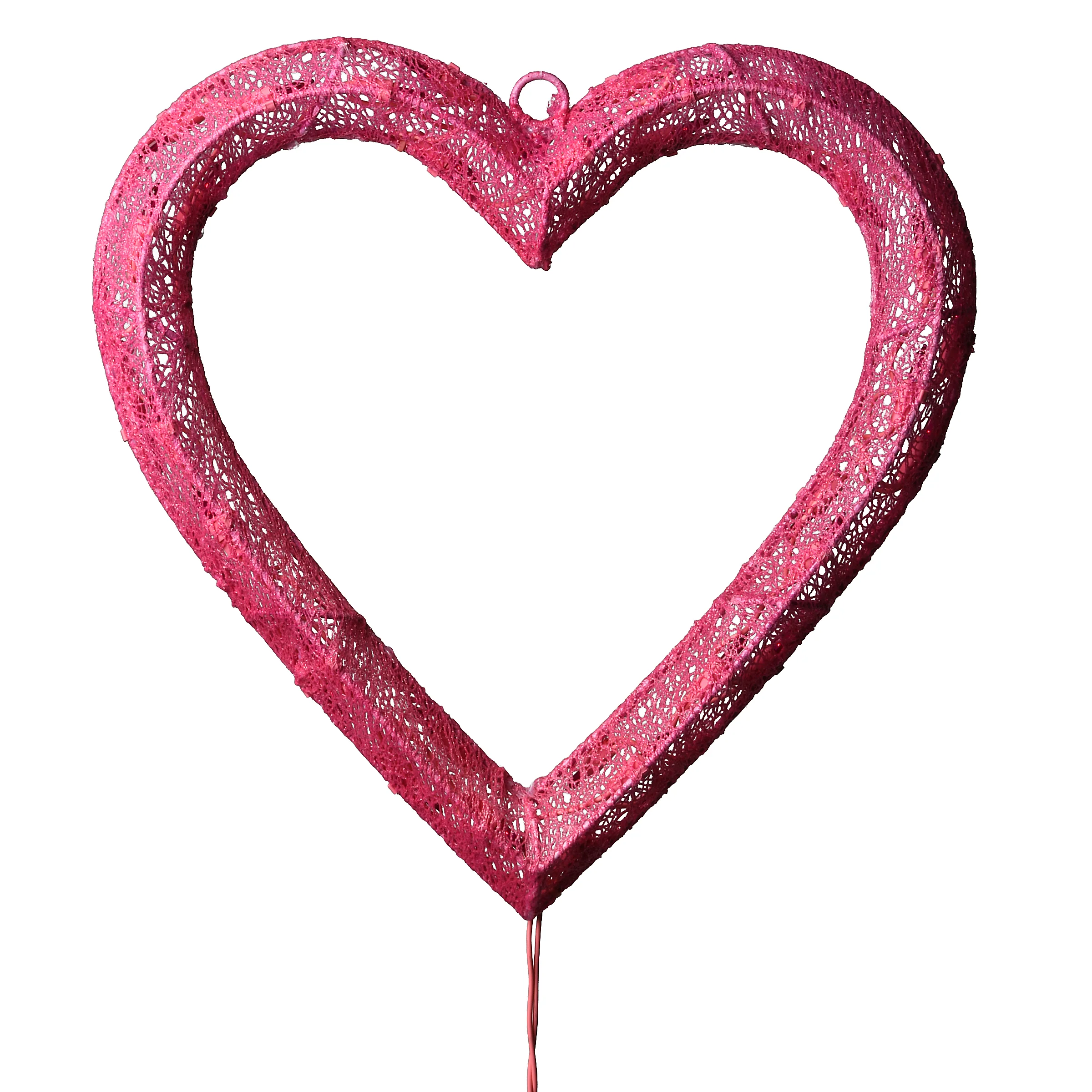 Pre-Lit Pink Heart Decoration, Pink, LED Lights, Valentine's Day Collection, 15 Inches - Image 4