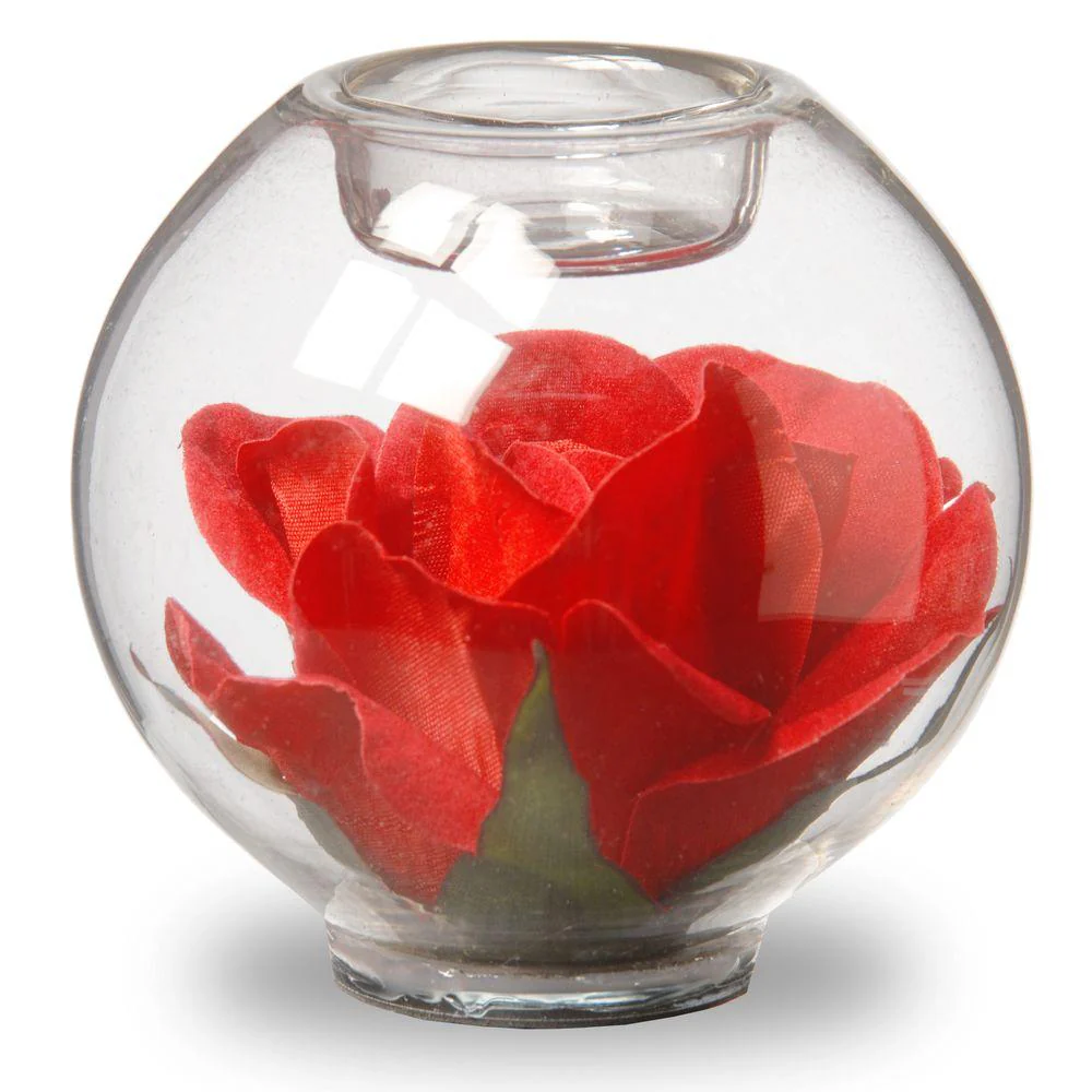 4 in. Decorated Glass with Rose 4-Pack - Image 5