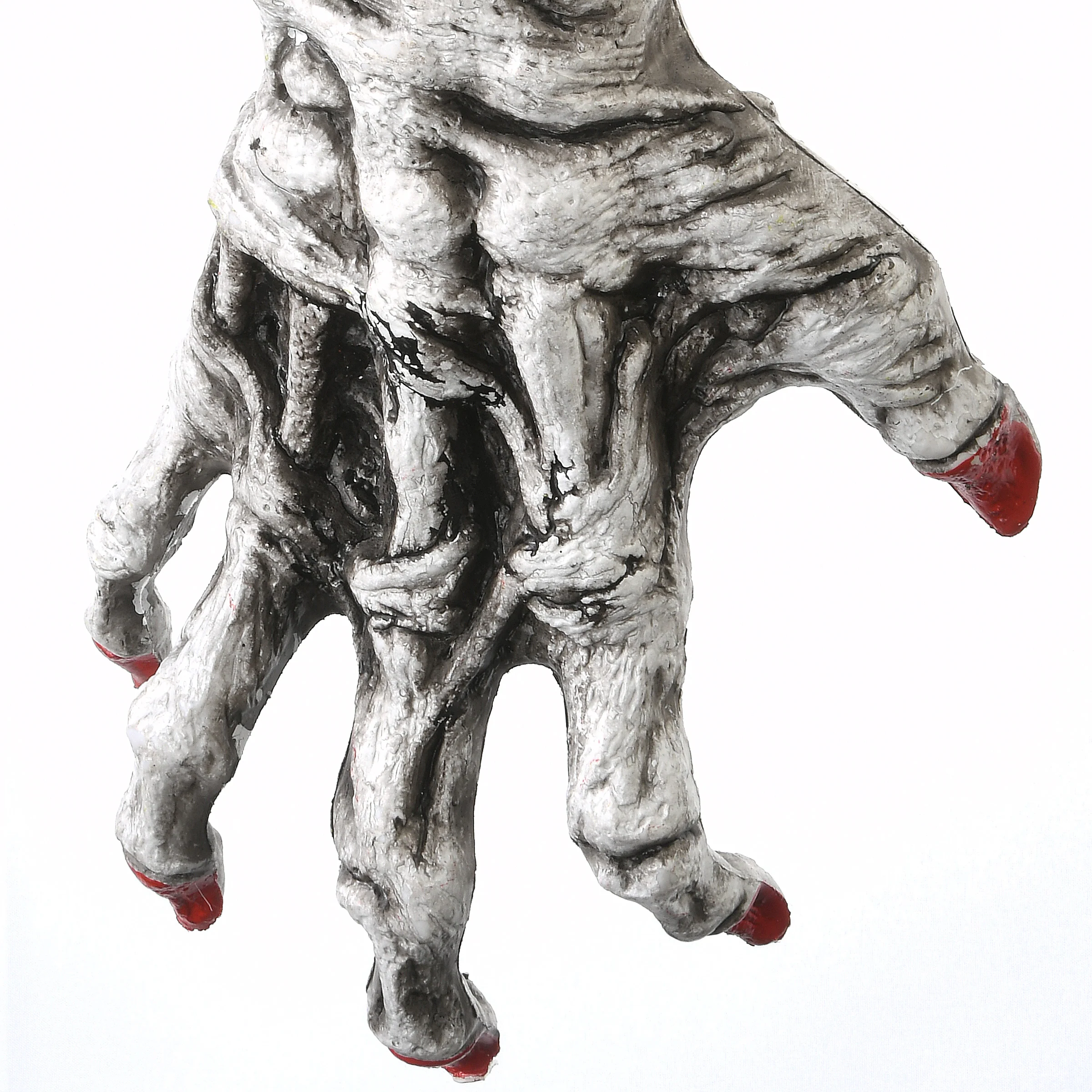 18 in. Halloween White Zombie Arm and Hand Wreath Hanger - Image 2